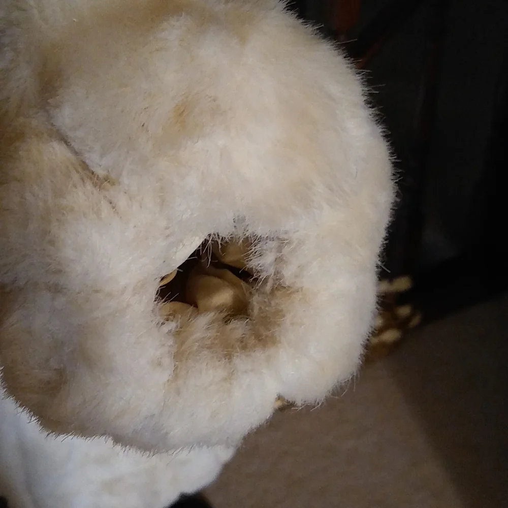 Lintage Off-White Faux Fur Coat - sz 15/16 - NOT Included in Bundling Sale - Picture 9 of 14